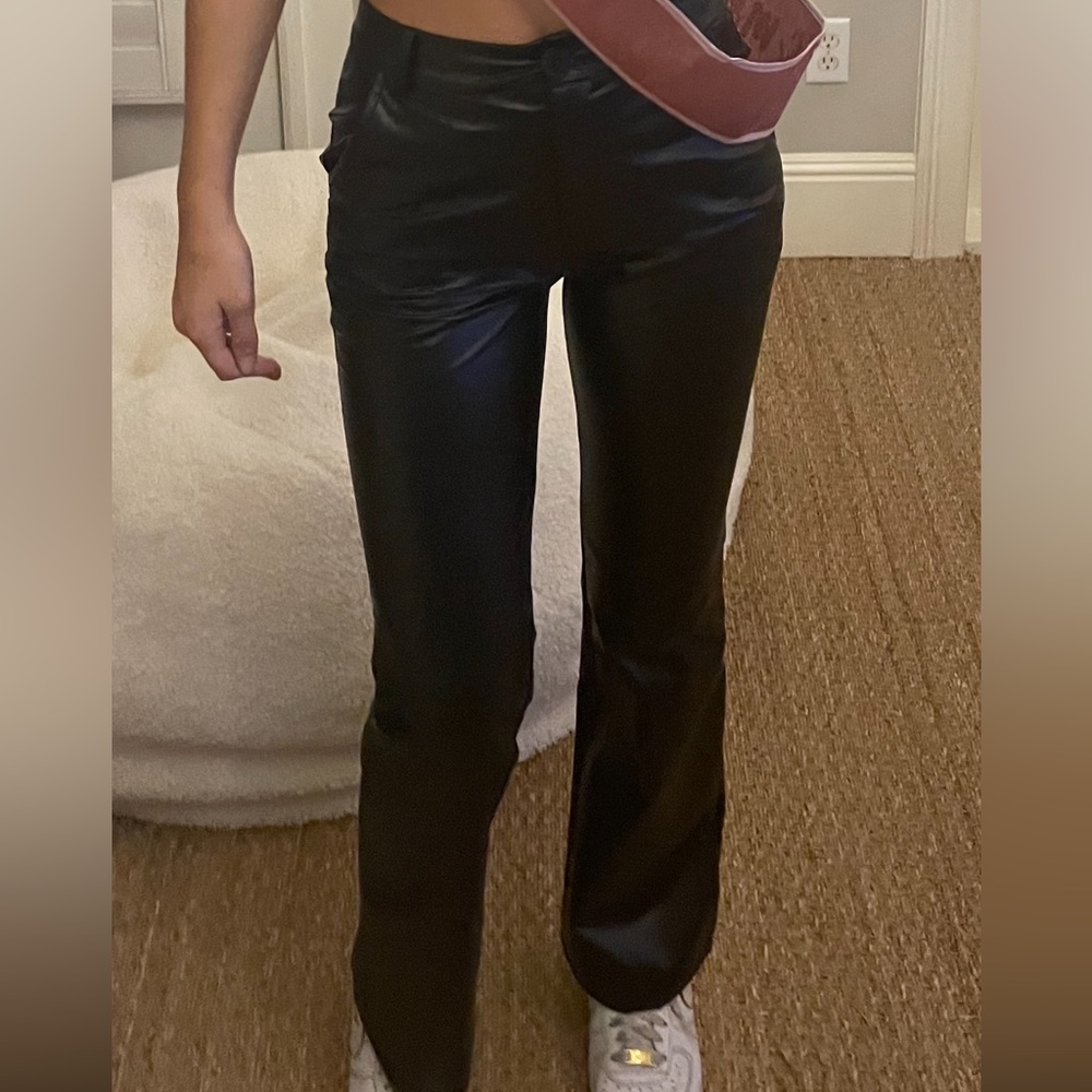 faux leather pants